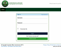 CAC Sign in Page